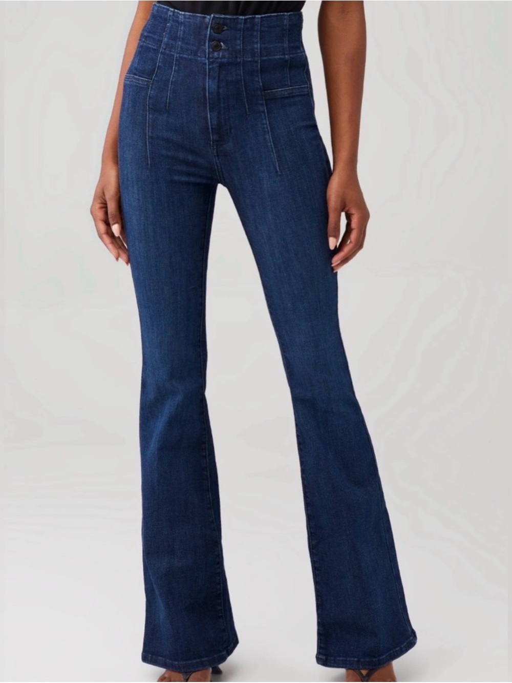 Free People We The Free High-Rise Dark Blue Flare Jeans NWOT never worn